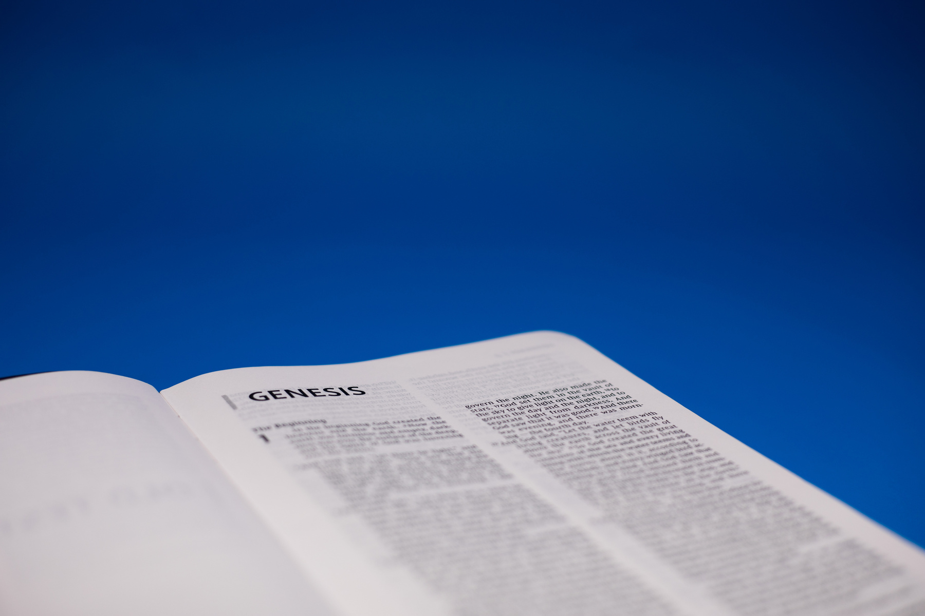 White Book Page With Blue Sky Background
